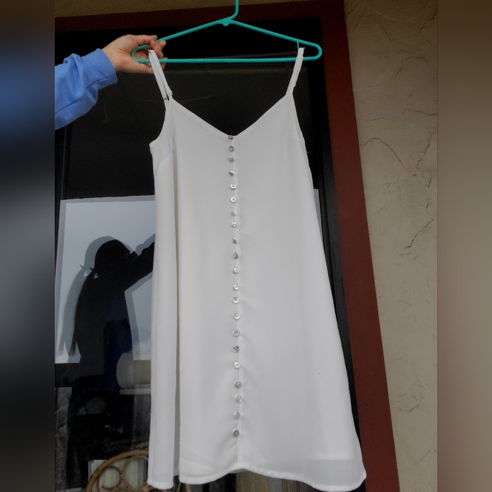 MINKPINK White Dress Shell Buttons